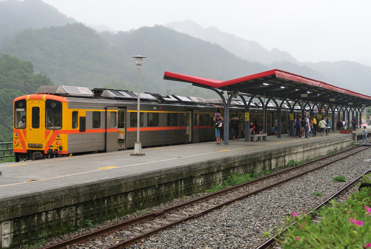 railway train, train, railway, transport system, stand