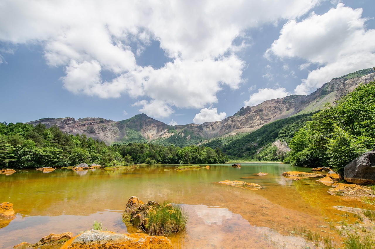 fukushima, mountain, mt bandai, summer, mountain climbing, cloud, sky, copper swamp, swamp, pond, lake, japan, tohoku hiking, natural, landscape