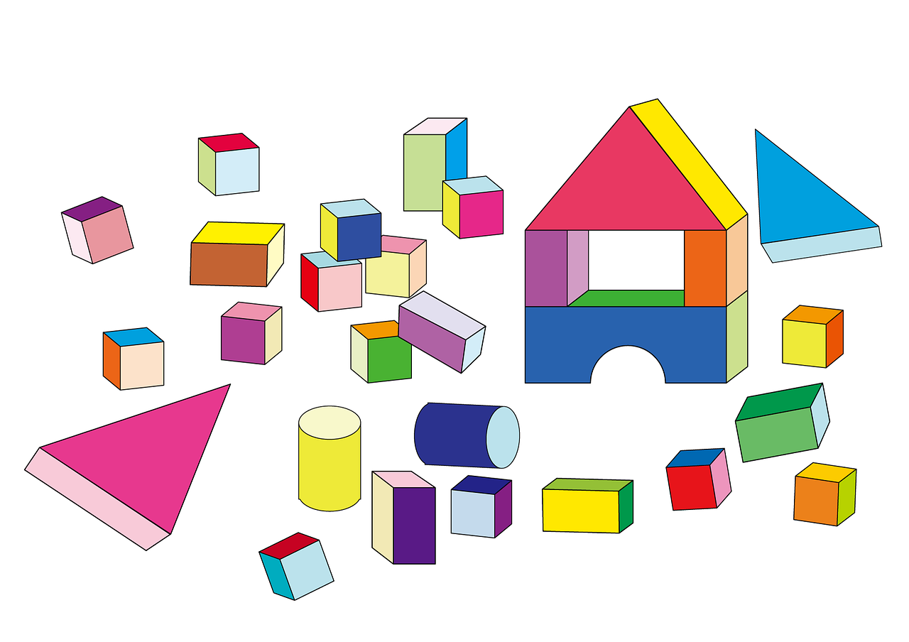 building blocks, child, toys, blocks