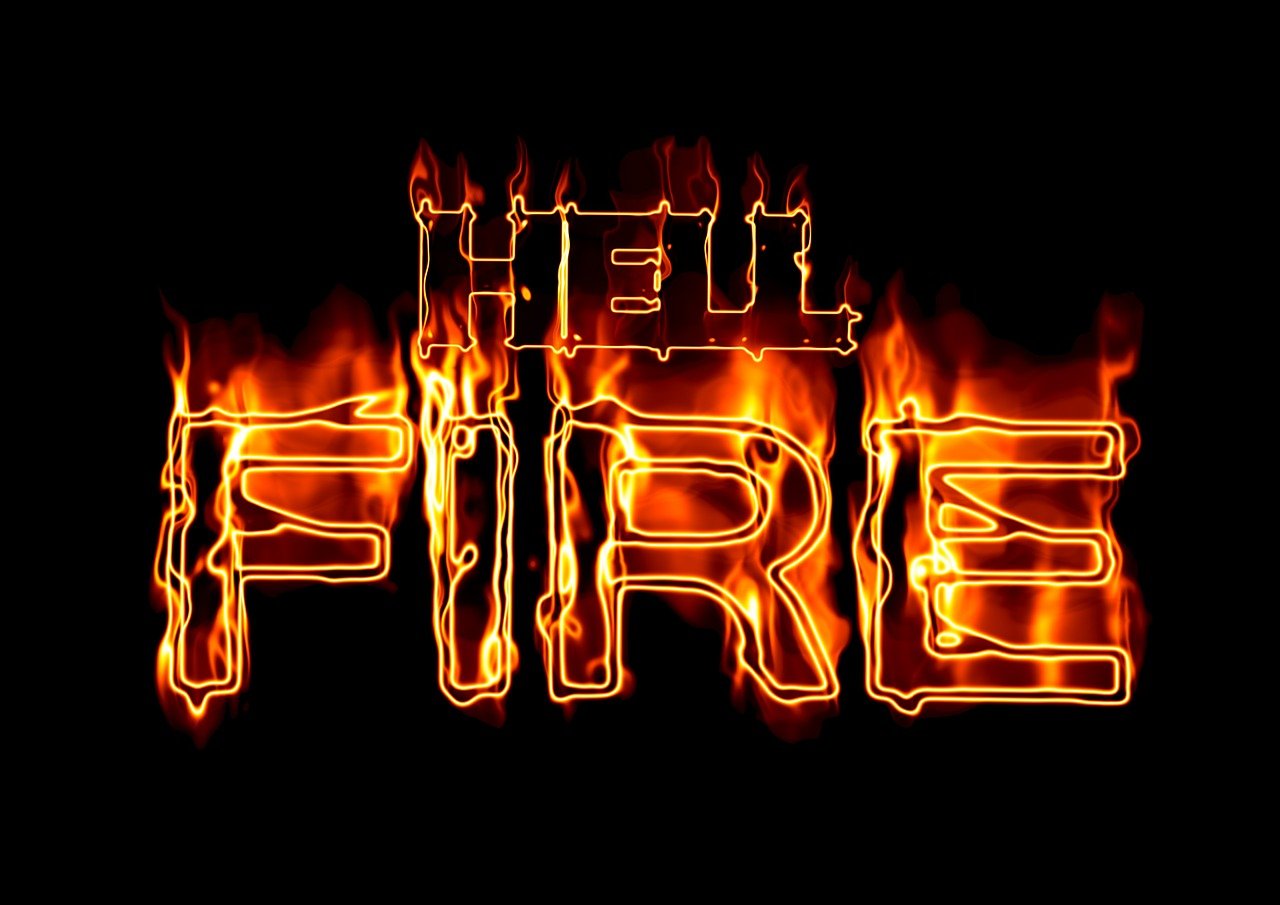 fire, writing, hell, hell fire, flames, burn, fire script, lettering, symbol