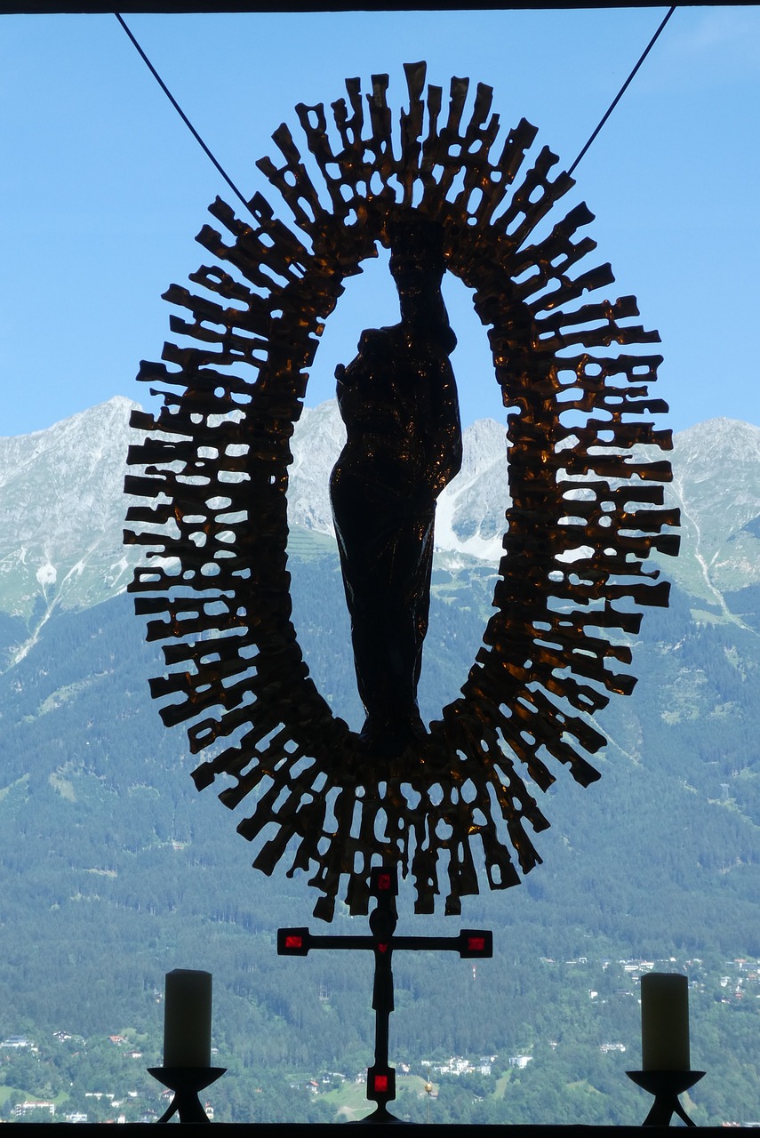 art, cross, chapel, image, religion, kaiserjägermuseum, innsbruck, austria, maria, woman