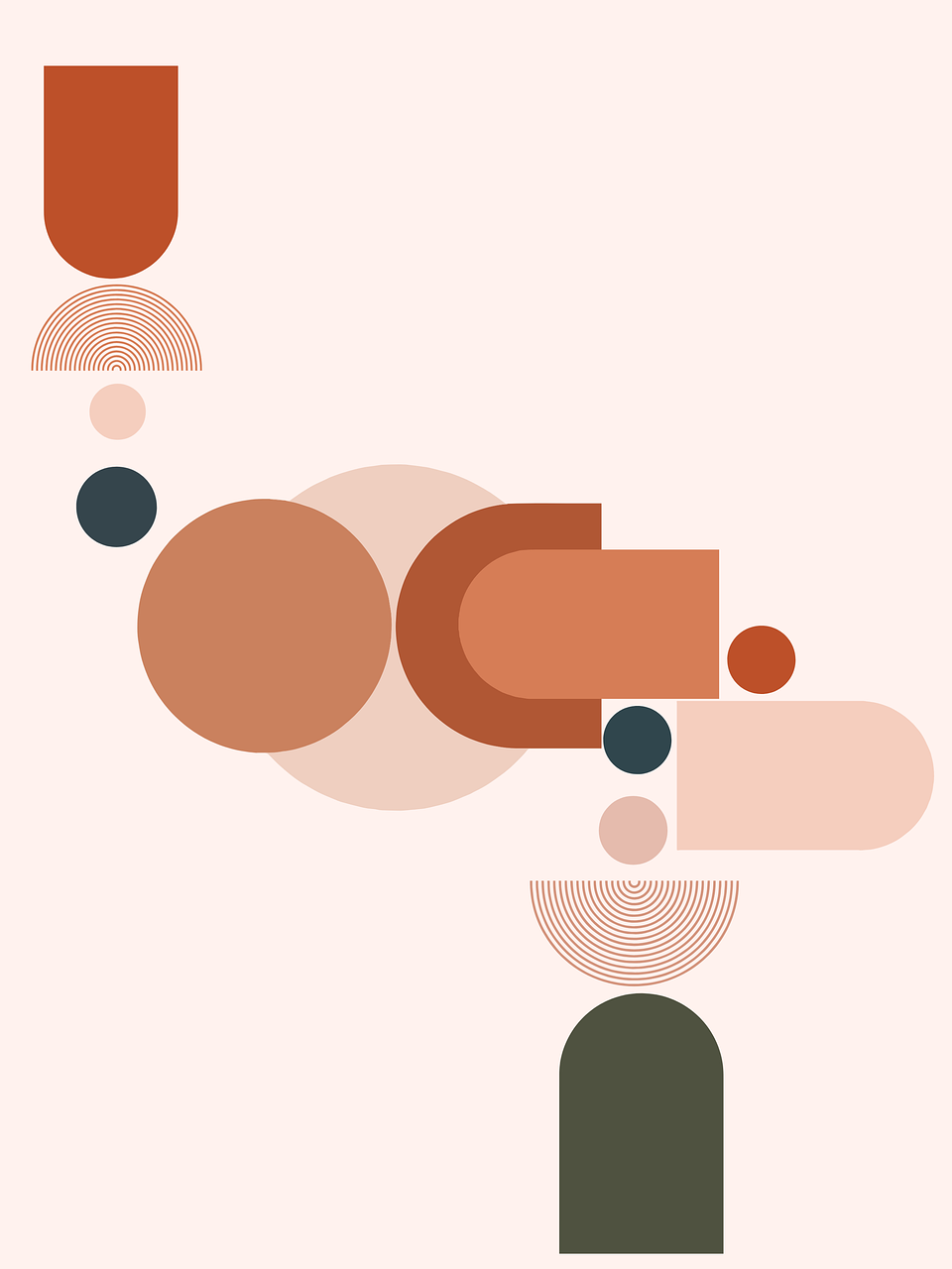boho style, bohemian style, design, minimalist, aesthetic, pattern, art, shapes, lines, pastel