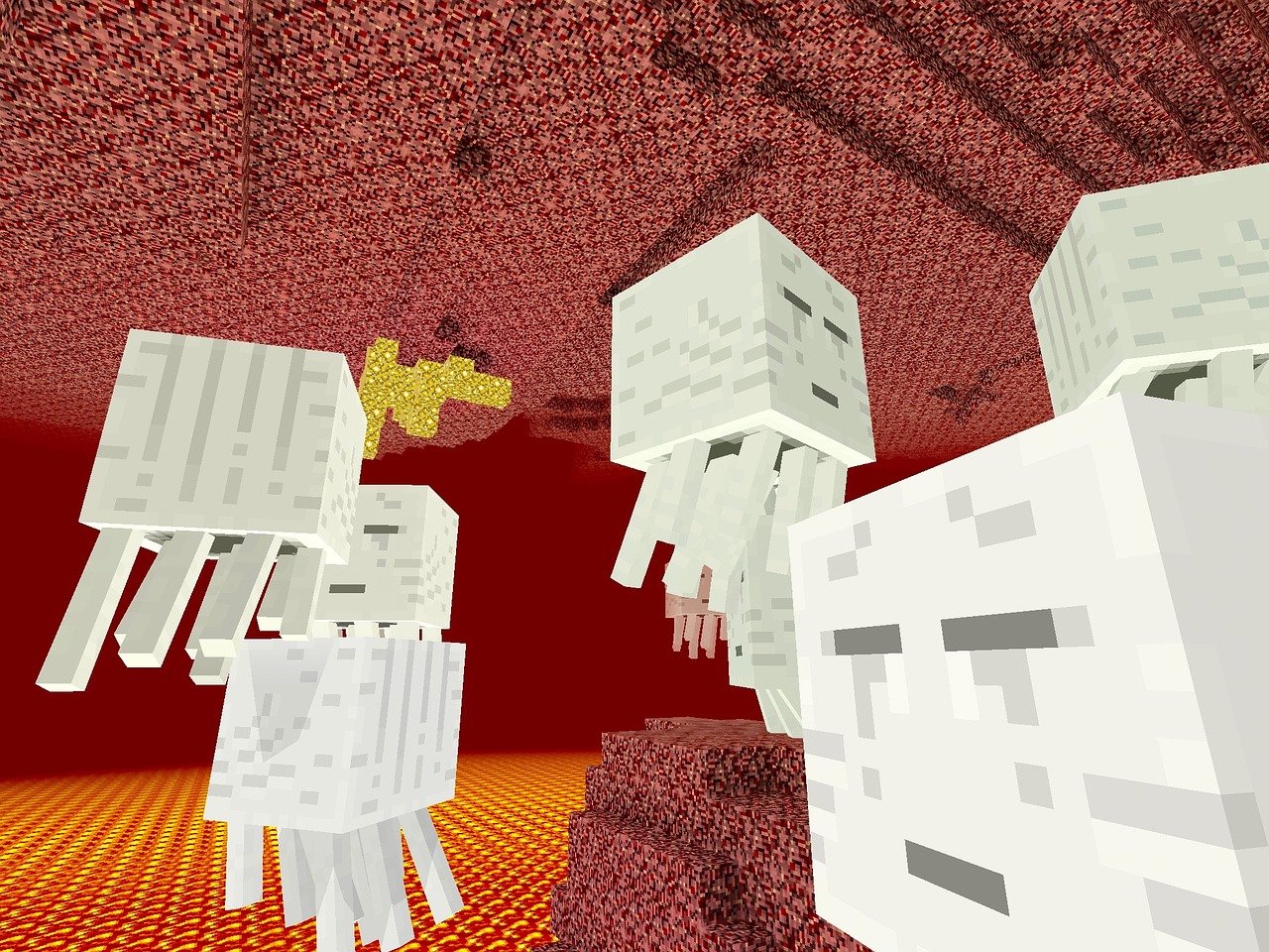 minecraft, ghosts, halloween background