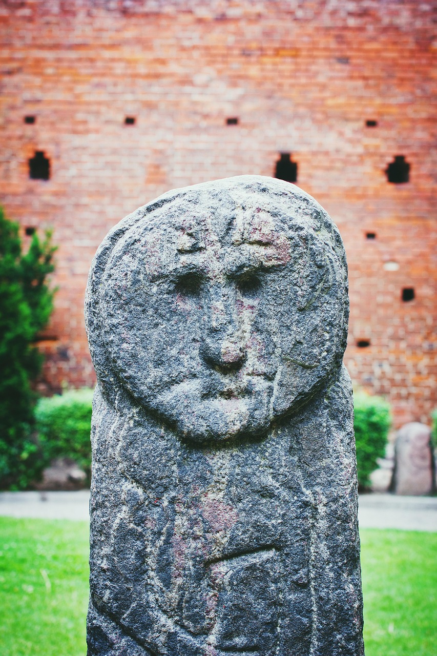 city, architecture, monument, olsztyn, prussia, prussian, stelae, stele, stone