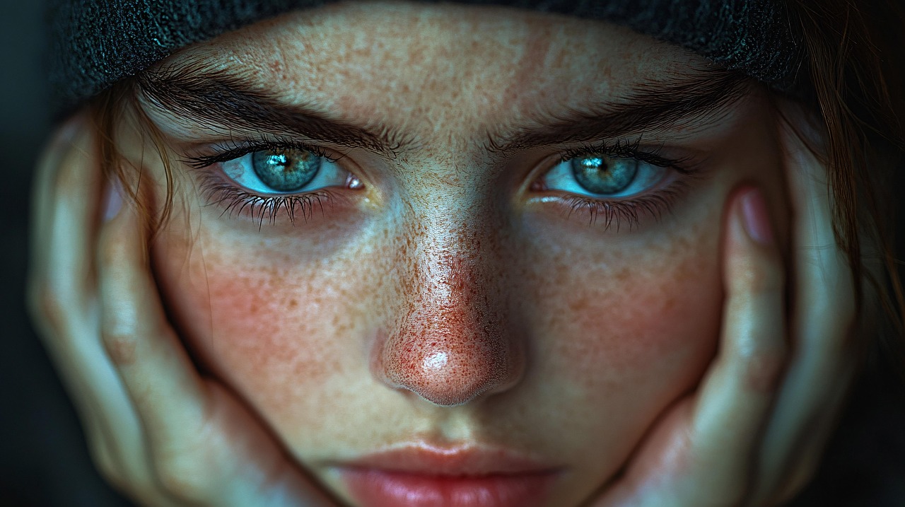 ai generated, woman, young, model, fashion, pose, sadness, face, emotional, frustrated, worried, expression