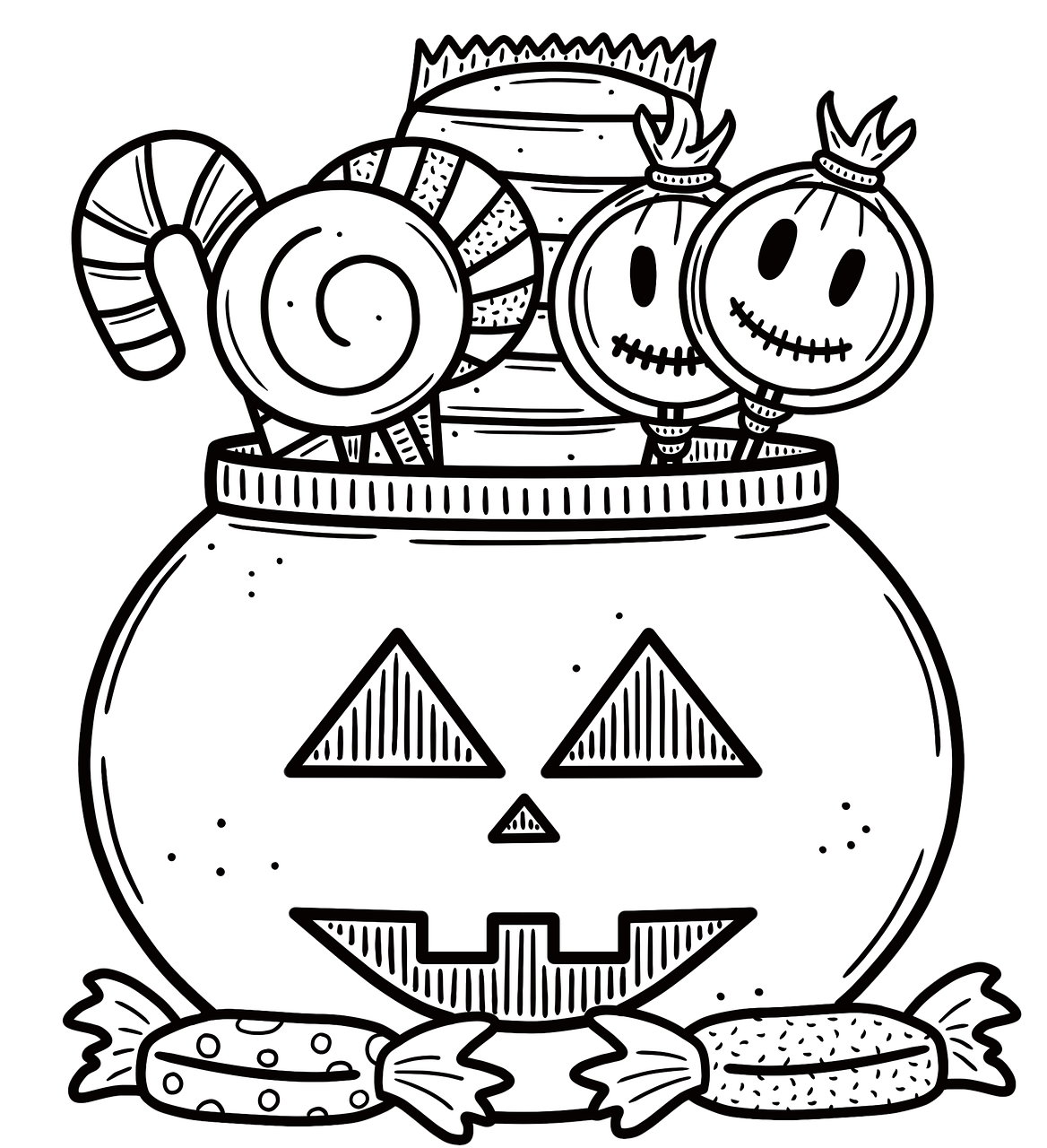 halloween, bucket, candies, trick or treat, sweets, halloween candy, candy bucket