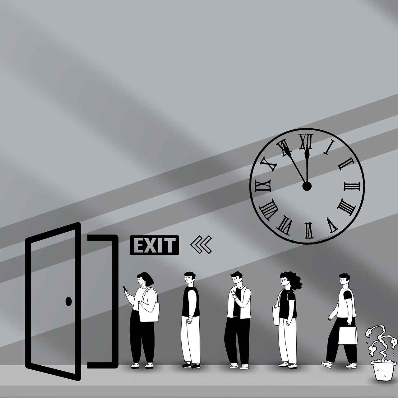 تظهر الصورة ختمًا أحمر اللون عليه كلمة TERMINATION (إنهاء) بخط أبيض غليظ، مما يرمز إلى نفي أو إنهاء عقد.