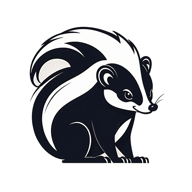 skunk, nature, animal, wildlife, cute, mammal, wild, cartoon, cutout, fantasy, polecat, decoration, high resolution, funny, ai generated