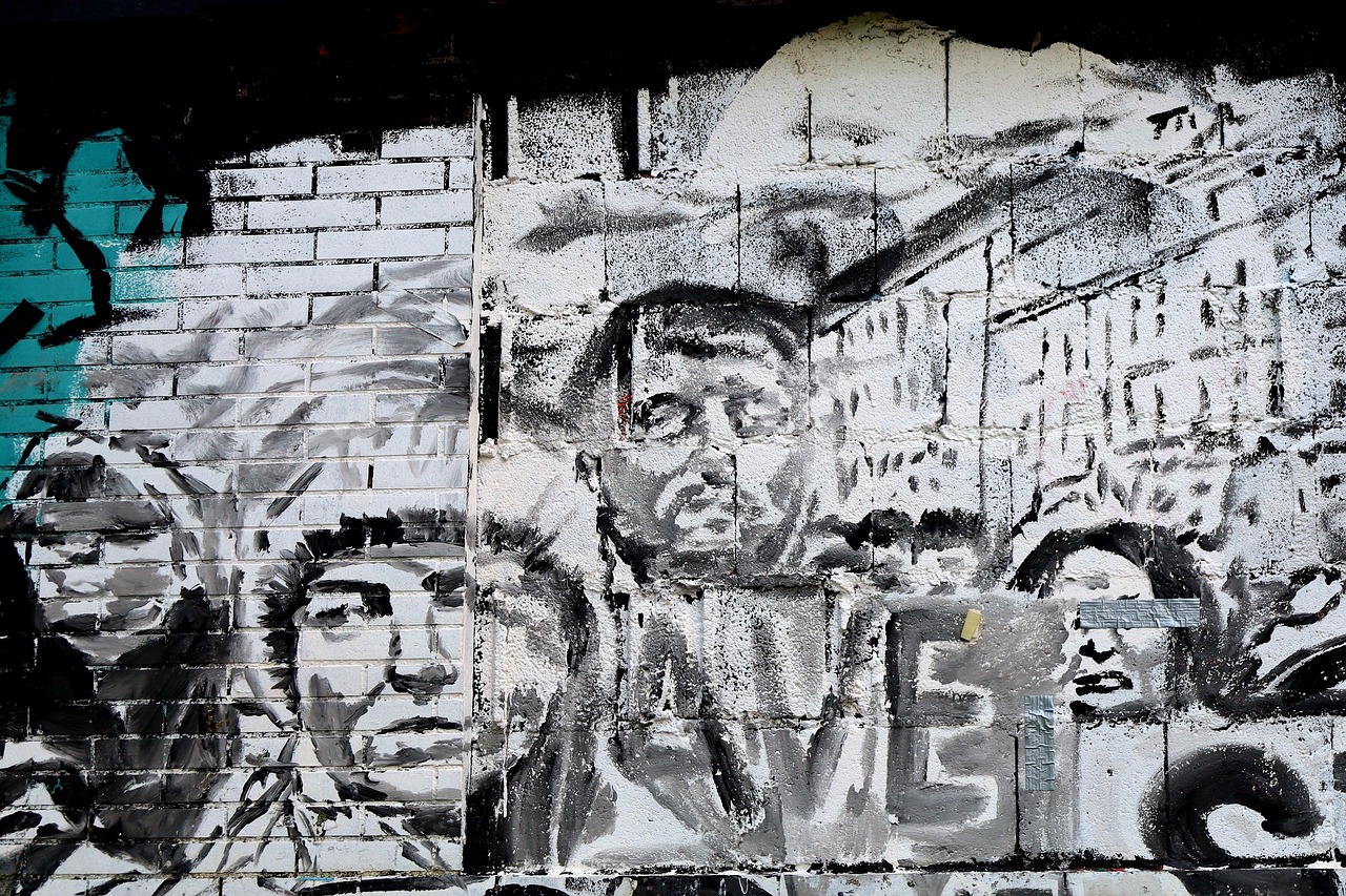 street art, graffiti, wall, mural, wall painting, portrait