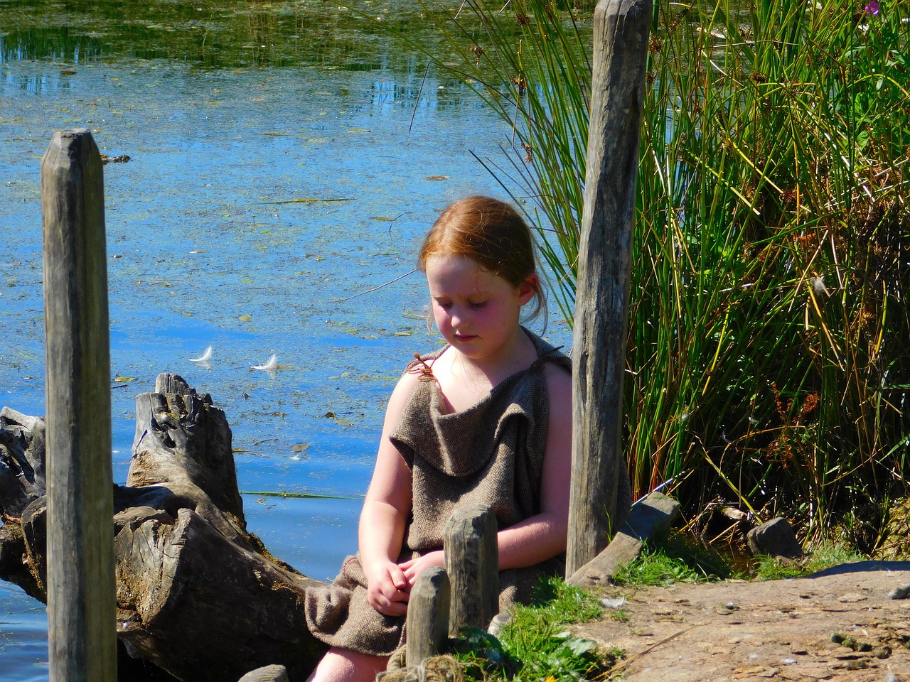 denmark, child, vikings, viking village, the needle, viking, viking life, village, viking museum