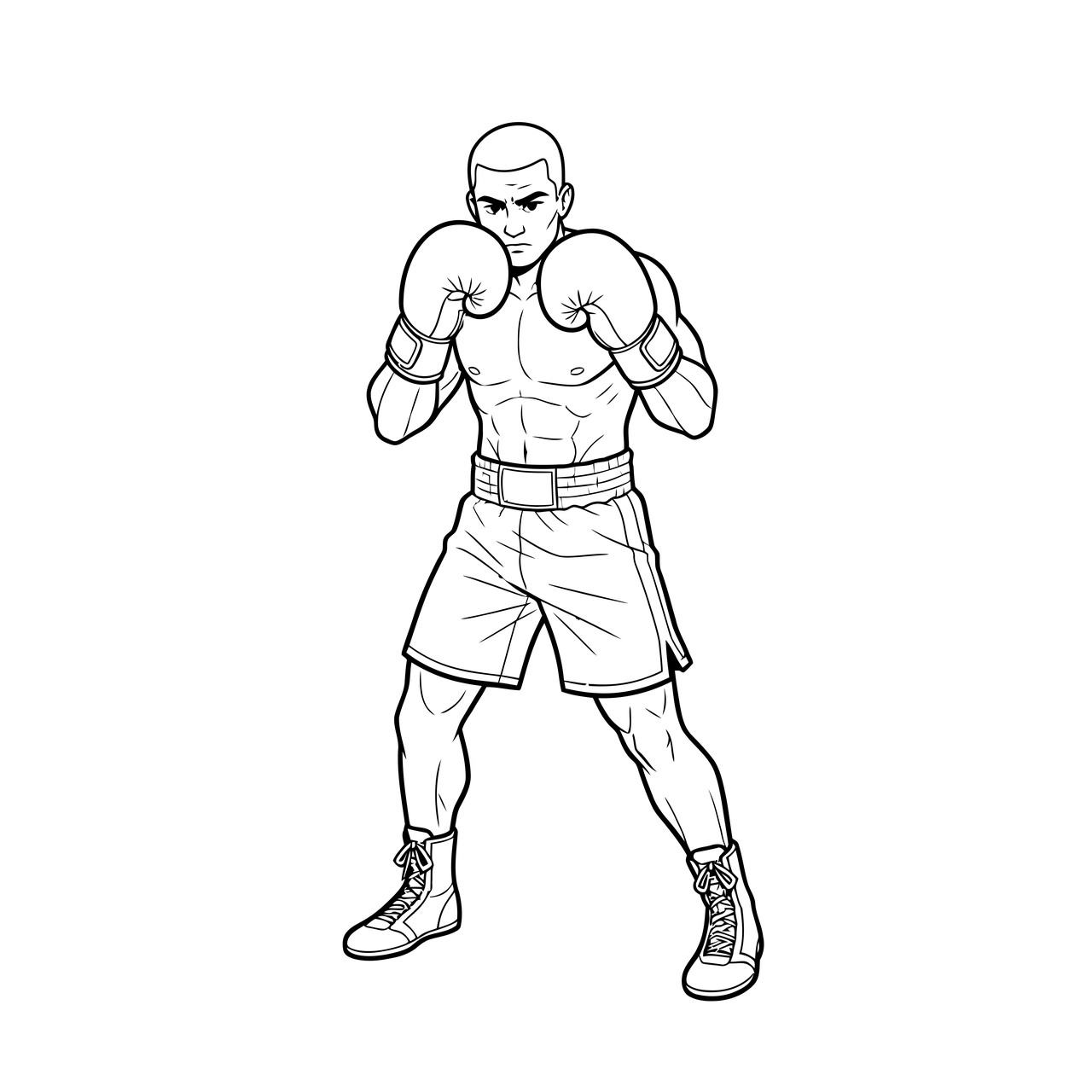 line art, drawing, design, cartoon, kdp, transparent, coloring, boxer, boxing, fitness, sport, ai generated