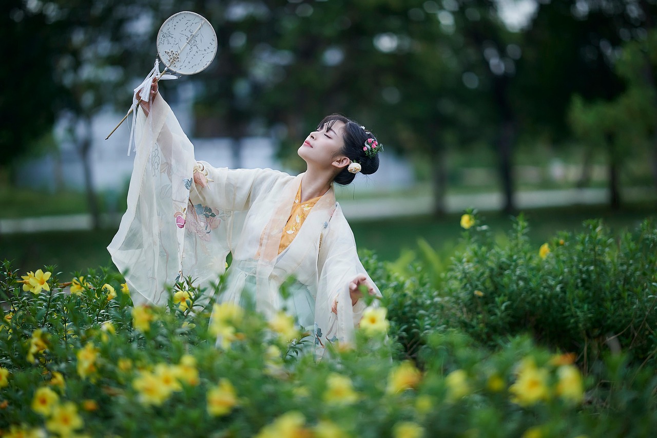 woman, model, portrait, white dress, outdoors, flowers, garden, asian, asian woman, young woman, female, modeling, pose, posing, dress, fashion, girl, vietnam, vietnamese girl