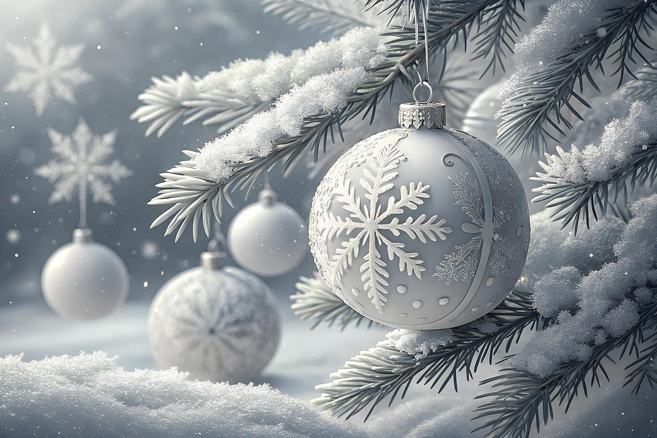 ai generated, christmas, decoration, celebration, winter, forest, snowfall, frost, frosty